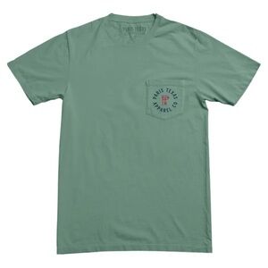 Paris Texas Men’s Texas Crest Pocket T-Shirt - Pine Green Size XL LIKE-NEW